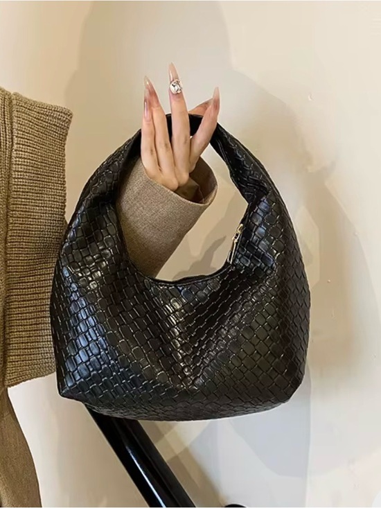 Handbags - NWOT - Black Woven Hobo Hand Bag - Classic Women's Shoulder Handbag Luxury Style